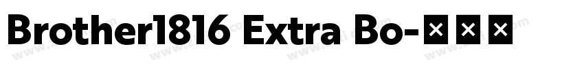 Brother1816 Extra Bo字体转换
